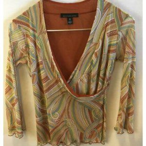 70s Mesh Wrap Top